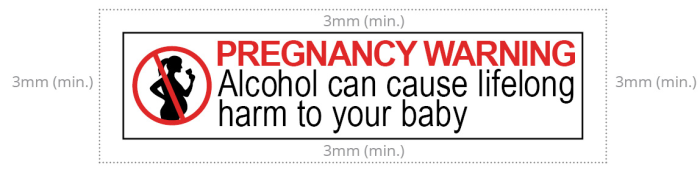 Pregnancy warning label example uses type 3
