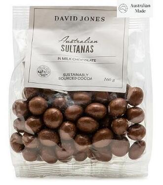 David Jones choc sultanas