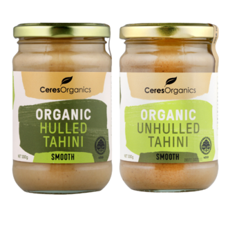  Ceres Organics Hulled Tahini and Unhulled Tahini 300g 